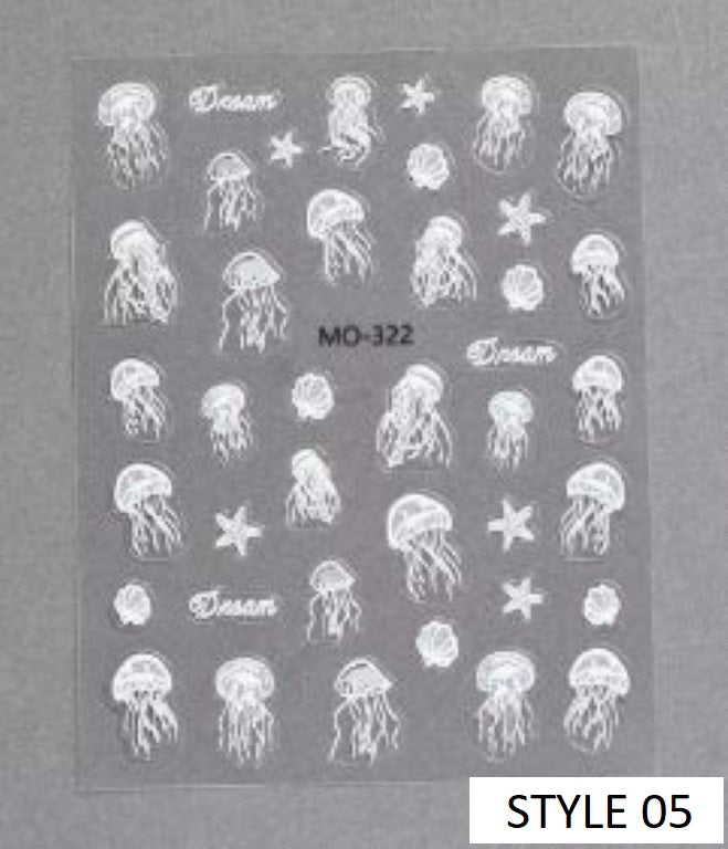 Summer Sea Beach Style Nail Art Sticker - Available in many styles