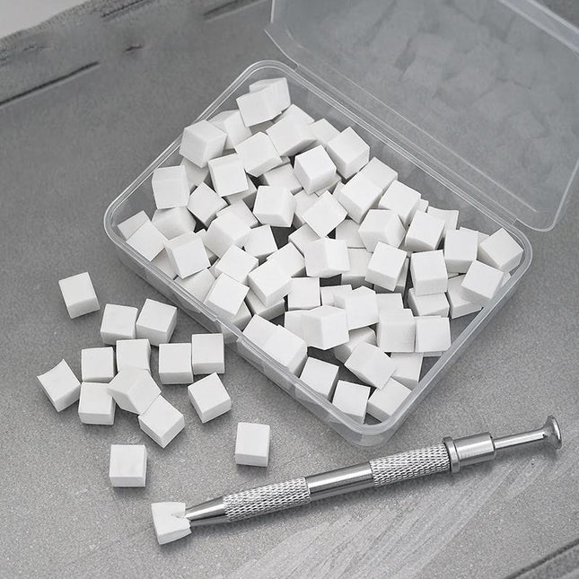 Sponge Soft Sponges For Nail Art with Gripper Tool (200pcs)