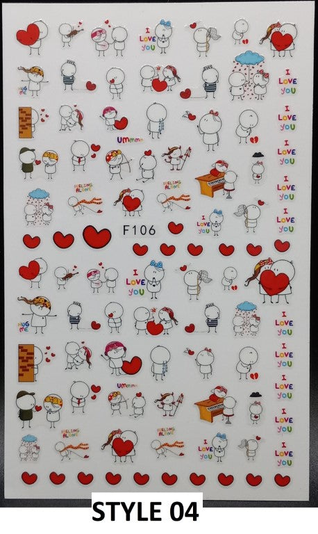 Cute Style Nail Art Sticker - Available in many styles