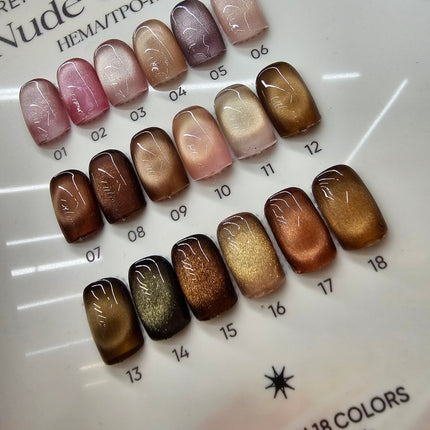 AVANI Premium Gel Polish Nude Shades Cateye HEMA/TPO-Free (18 colors)