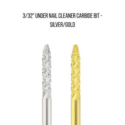 3/32" Under Nail Cleaner Carbide Bit - Silver/gold