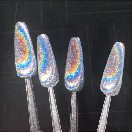 KIRIN 2-in-1 Holographic Cat Eye Magnetic Chrome Powder