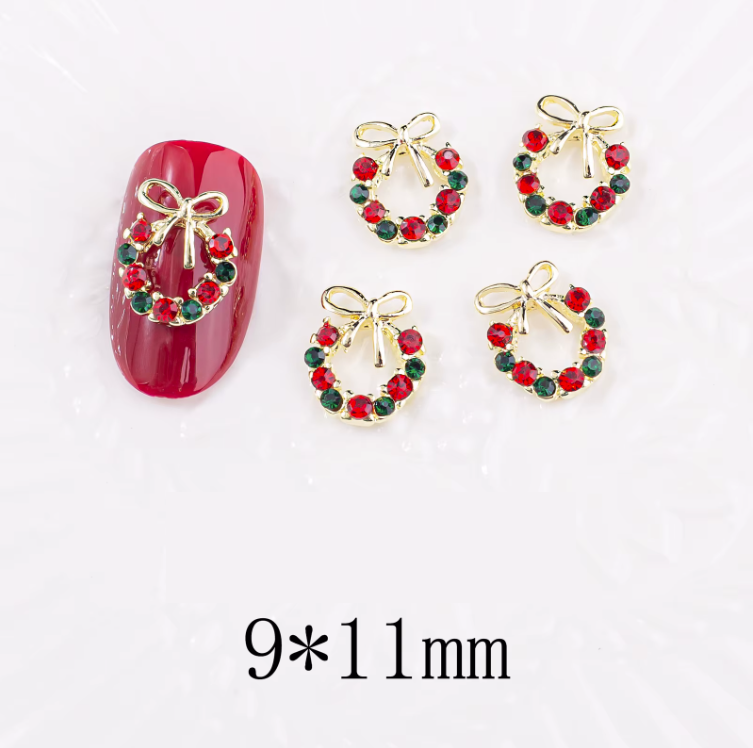 High Quality 3D Charm Xmas - Christmas wreath (5pcs/pk) - Available in Many Styles