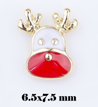 High Quality 3D Charm Xmas - Reindeer (5pcs/pk)
