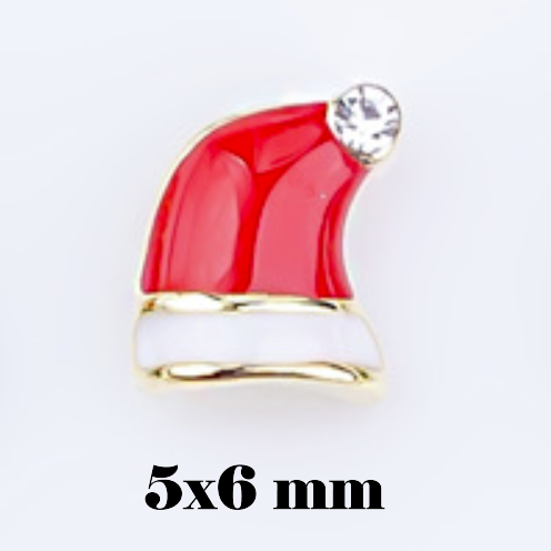 High Quality 3D Charm Xmas - Santa Hat (5pcs/pk)