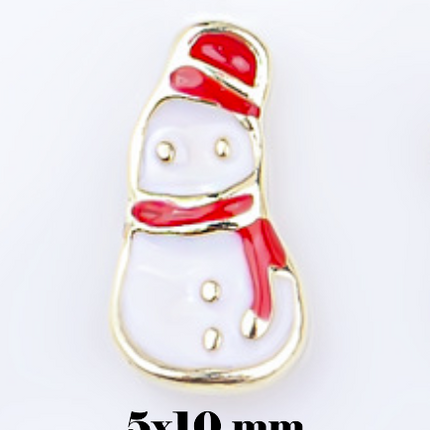 High Quality 3D Charm Xmas - Snow Man (5pcs/pk)