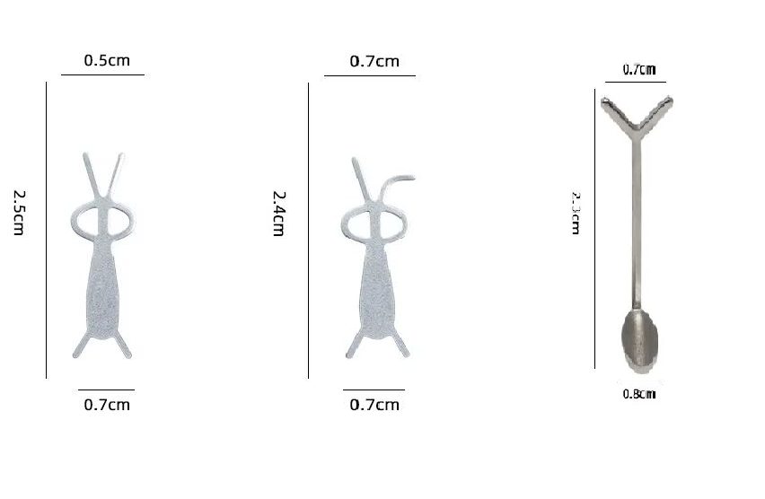 Magnet for Cateye design Heart-Shaped & Rabbit-eared - Set of 3pcs