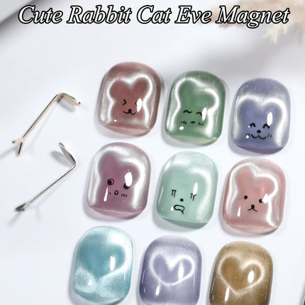 Magnet for Cateye design Heart-Shaped & Rabbit-eared - Set of 3pcs