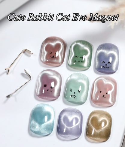 Magnet for Cateye design Heart-Shaped & Rabbit-eared - Set of 3pcs