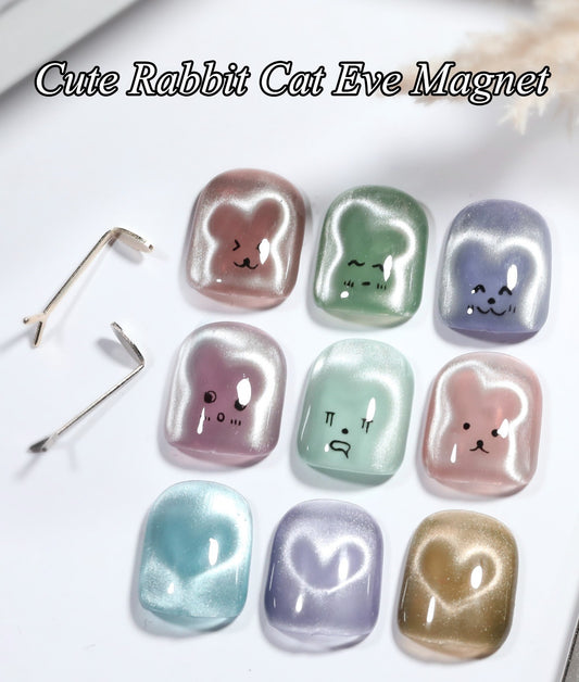 Magnet for Cateye design Heart-Shaped & Rabbit-eared - Set of 3pcs