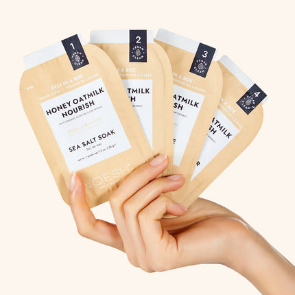 VOESH - Deluxe Pedicure 4in1 Case 50pcs - Honey Oatmilk Nourish
