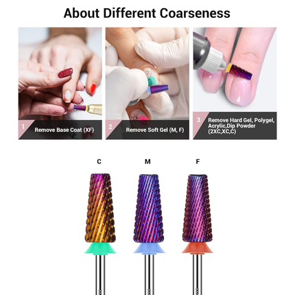 3/32” 5 in 1 Professional Carbide Bit – Purple/Pink