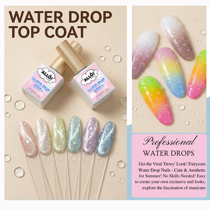 ALLÔ Water Rain Drop Top Gel Design TPO/HEMA-Free Formula (Set of 2)