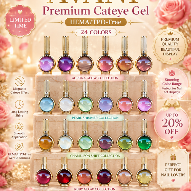 AVANI Premium Gel Polish Fruit Cateye HEMA/TPO-Free (24 colors)