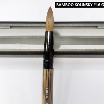 100% Bamboo Kolinsky Hair Acrylic Uncrimped GERMANY Brush (#16,18,20)