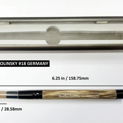 100% Bamboo Kolinsky Hair Acrylic Uncrimped GERMANY Brush (#16,18,20)