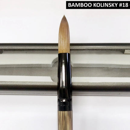 100% Bamboo Kolinsky Hair Acrylic Uncrimped GERMANY Brush (#16,18,20)