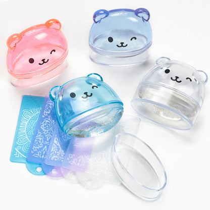 New Lovable Bear Silicone Stamp (Pink/Blue/Purple)