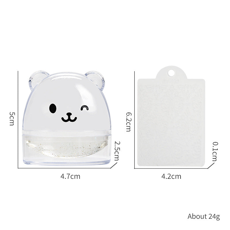 New Lovable Bear Silicone Stamp (Pink/Blue/Purple)