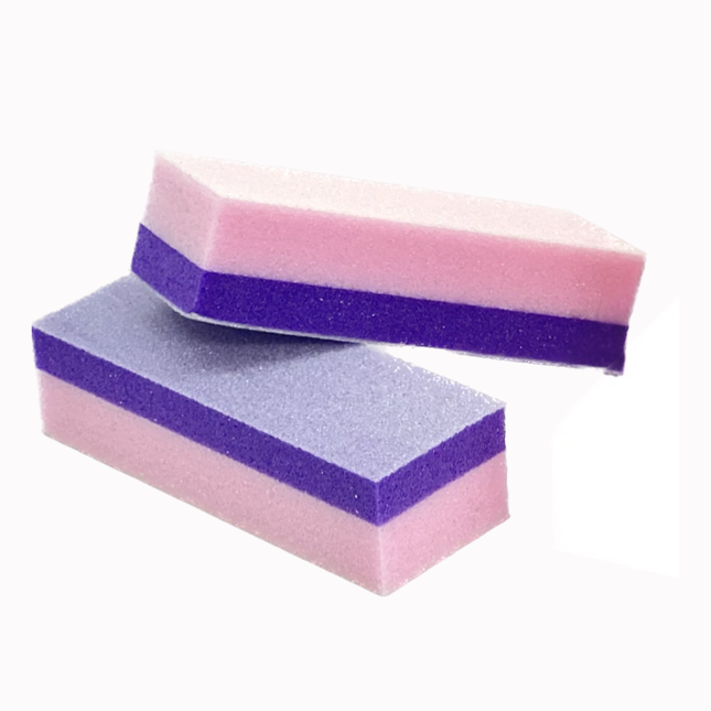 SOFINAIL White Sanding 2-Way 100/120 Grit Nail Buffer Block