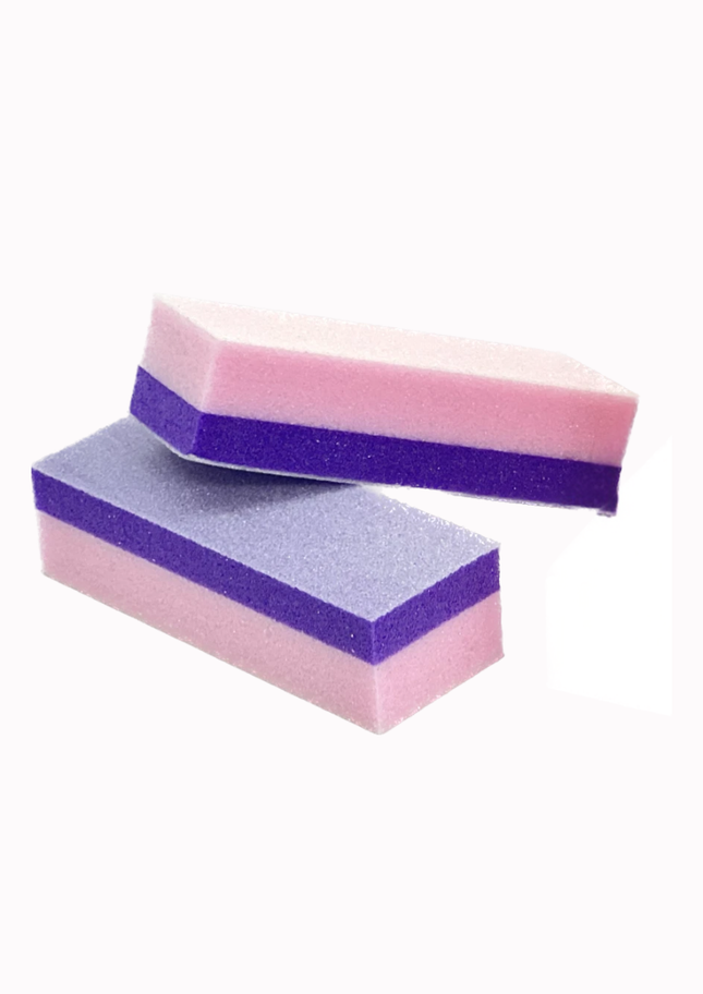 SOFINAIL White Sanding 2-Way 100/120 Grit Nail Buffer Block