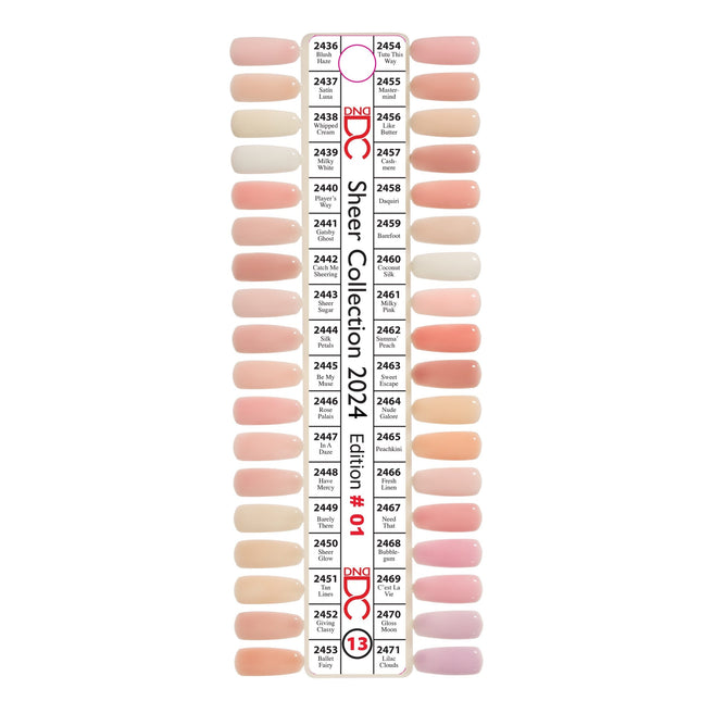 DND - DC Sheer 2024 Full Set 36 Colors (#2436 - #2471) - NEW