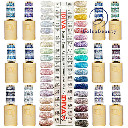 DND - DIVA Platinum Gel Polish 0.5oz (#291 - #327) - NEW 2024