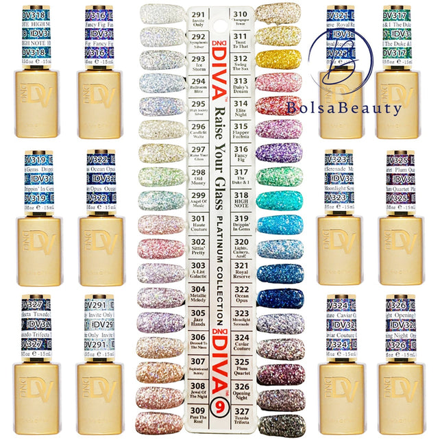 DND - DIVA Platinum Gel Polish 0.5oz (#291 - #327) - NEW 2024