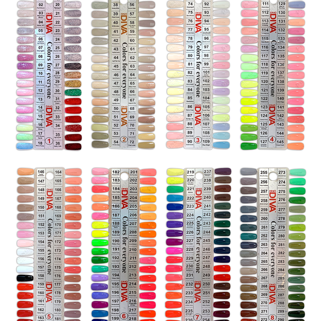 DND - DIVA Gel & Lacquer Duo Full Set 36 Colors (#182 - #218)