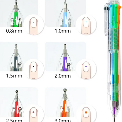 Multifunction Nail Art Dotting Pen 6 in 1