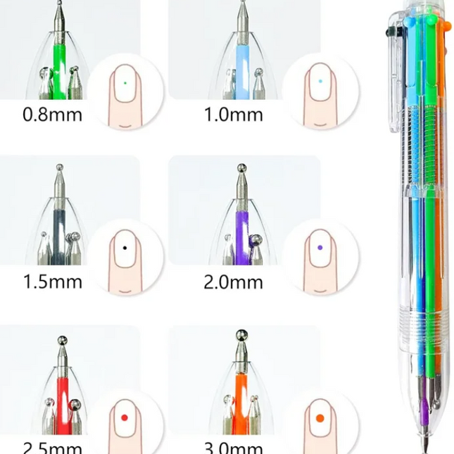 Multifunction Nail Art Dotting Pen 6 in 1