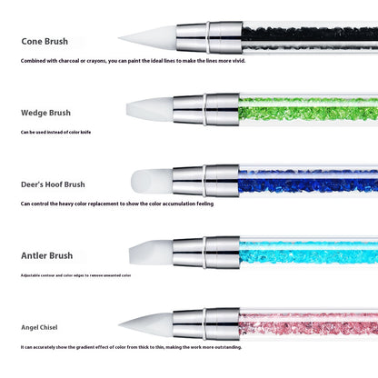 Double-Head Silicone Tool for Nail Art Design - Set of 5pcs