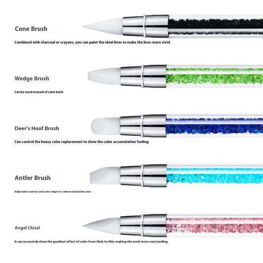 Double-Head Silicone Tool for Nail Art Design - Set of 5pcs