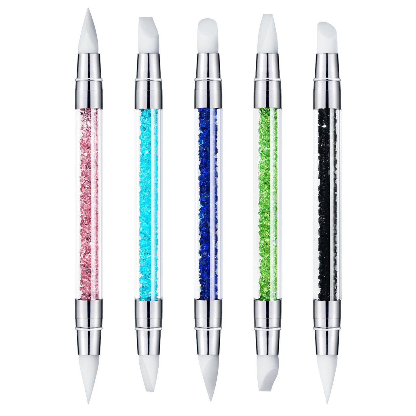 Double-Head Silicone Tool for Nail Art Design - Set of 5pcs