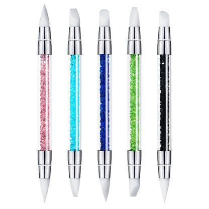 Double-Head Silicone Tool for Nail Art Design - Set of 5pcs