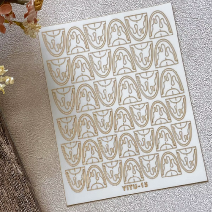 French Nail Enhancement Positioning Sticker - Dripping Style