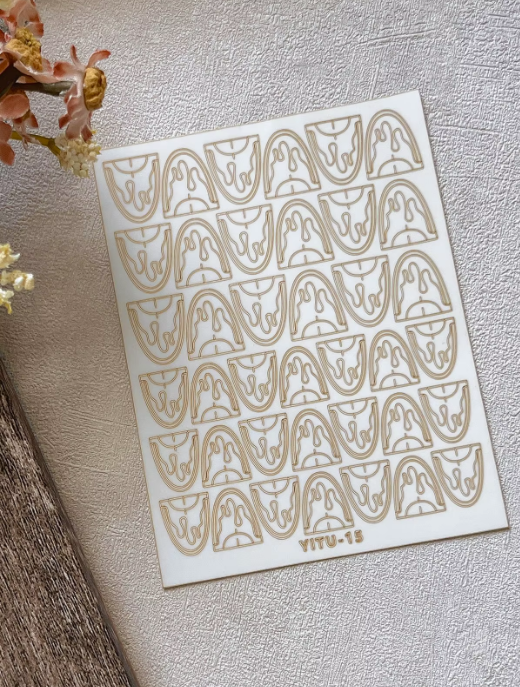 French Nail Enhancement Positioning Sticker - Dripping Style