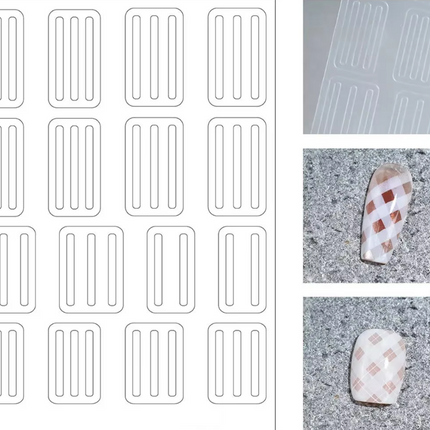 Hollow Lace French Tip Nail Sticker Stencil - 2 Styles Available