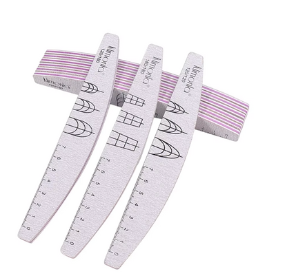 Professional Guideline Nail Tip Direction Files Set of 9pcs in Coffin/Oval/Almond Shape