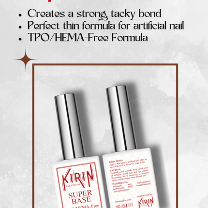 KIRIN Super Base Gel Coat (15ml) (HEMA/TPO-Free)