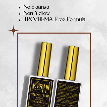 KIRIN Non-Wipe Non-Yellow Shiny Top Gel Coat (HEMA-Free)