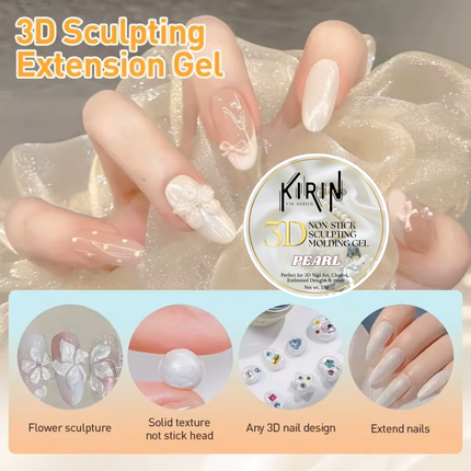 KIRIN 3D Non-stick Sculpting Molding Jam Gel 15g - Available in 3 colors(Clear/White/Pearl White)