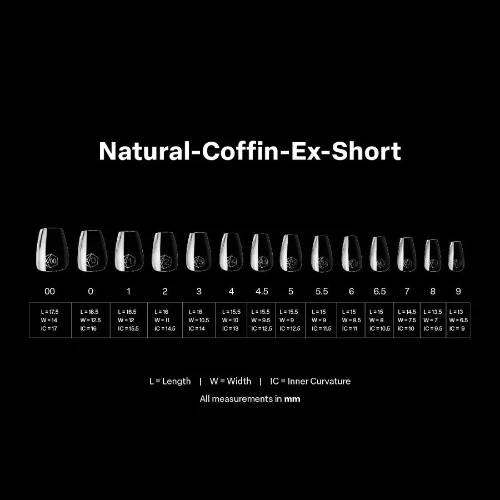 Apres Gel-X Tips 2.0 - NATURAL Coffin 600pcs