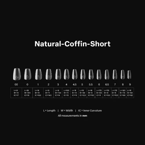 Apres Gel-X Tips 2.0 - NATURAL Coffin 600pcs