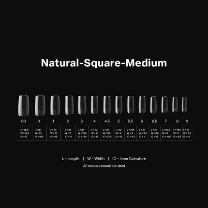 Apres Gel-X Tips 2.0 - NATURAL Square 600pcs