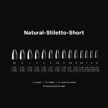 Apres Gel-X Tips 2.0 - NATURAL Stiletto 600pcs