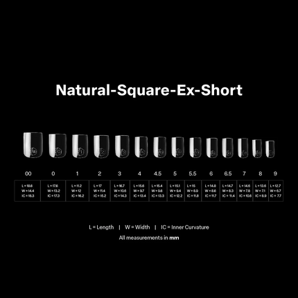 Apres Gel-X Tips 2.0 - NATURAL Square 600pcs