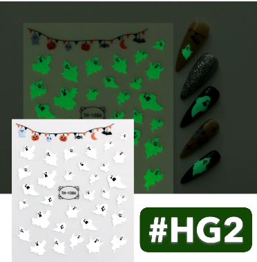 Halloween Glow in Dark Nail Stickers (Set of 4)