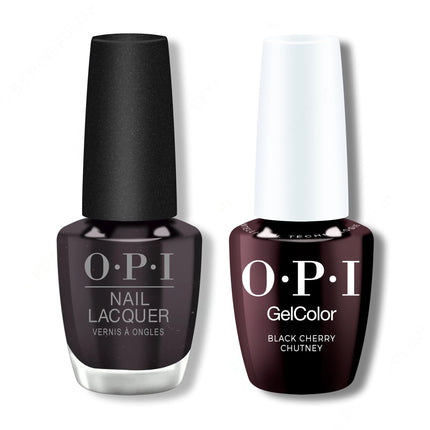 OPI - Intelli-Gel & Lacquer Duo - Black Cherry Chutney Vegan, HEMA-free and TPO-free