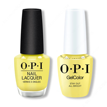 OPI - Intelli-Gel & Lacquer Duo - Stay Out All Bright Vegan, HEMA-free and TPO-free